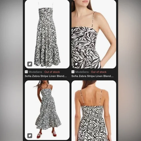 La Ligne Sofia dress in zebra print size medium - Picture 10 of 12